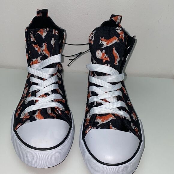 🔥Hot topic woman's corgi print high tops New - Picture 3 of 6